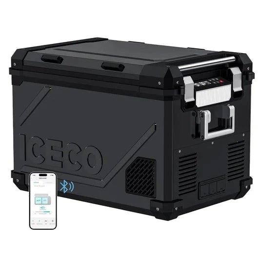 ICECO APL55 Aluminum Dual Zone 58QT Portable Cooler Black