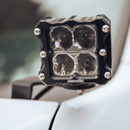 Heretic 6 Series Quattro Light: Black Bezel | Stainless Bolts | Spot Reflector | Clear Lens