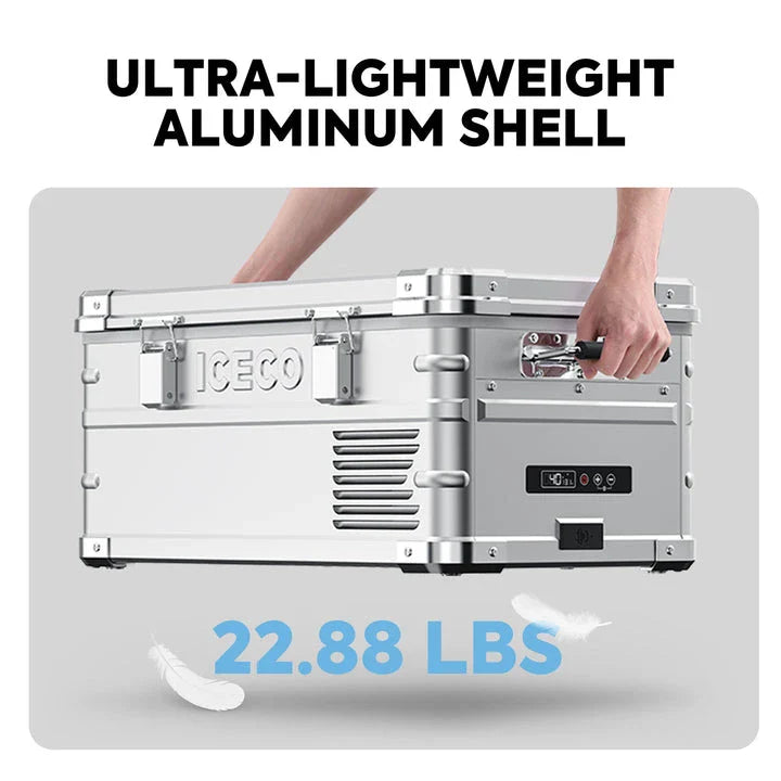 ICECO APL20 Aluminum Single Zone 21QT Portable Cooler Silver