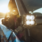 Heretic 6 Series Quattro Light: Black Bezel | Stainless Bolts | Spot Reflector | Clear Lens