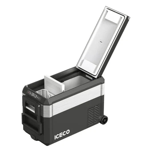 ICECO JP50 Pro Dual Zone Wheeled 51QT Portable Cooler Silver