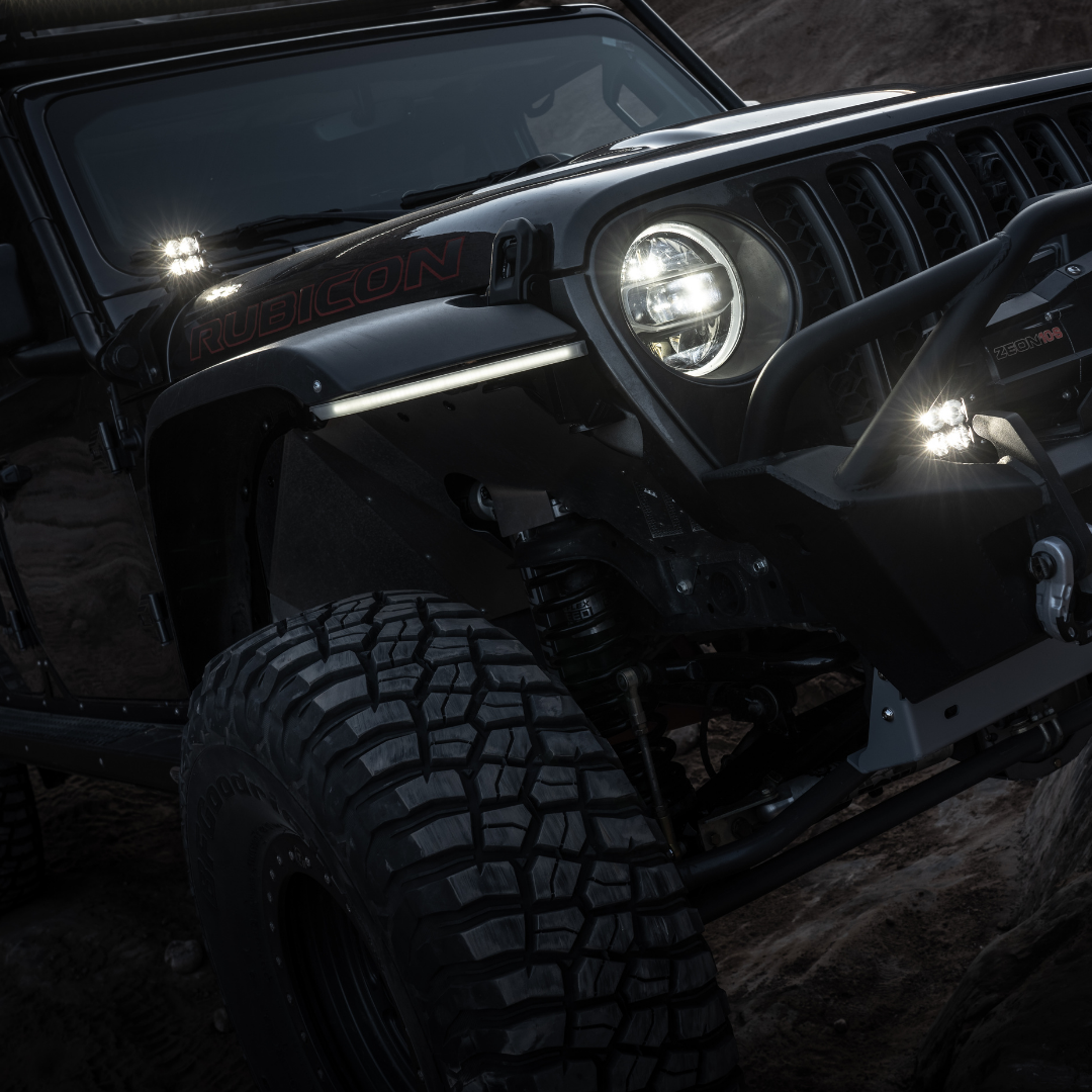 Heretic 6 Series Quattro Light: Black Bezel | Stainless Bolts | Spot Reflector | Clear Lens