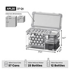 ICECO APL35 Aluminum Dual Zone 37QT Portable Cooler Silver