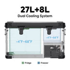 ICECO APL35 Aluminum Dual Zone 37QT Portable Cooler Black