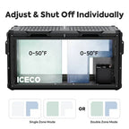 ICECO VL75 Pro Dual Zone 79QT Portable Cooler Black