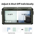 ICECO VL75 Pro Dual Zone 79QT Portable Cooler Olive