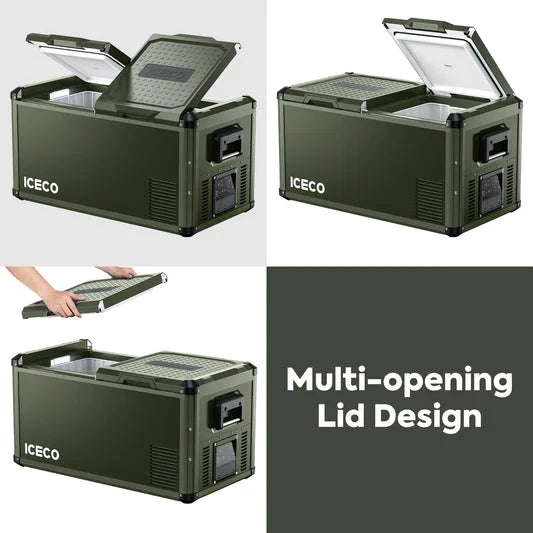 ICECO VL75 Pro Dual Zone 79QT Portable Cooler Olive