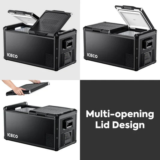 ICECO VL90 Pro Dual Zone 95QT Portable Cooler Black