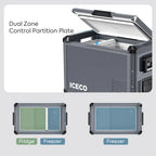 ICECO VL45 Pro Dual Zone 45QT Portable Cooler Grey