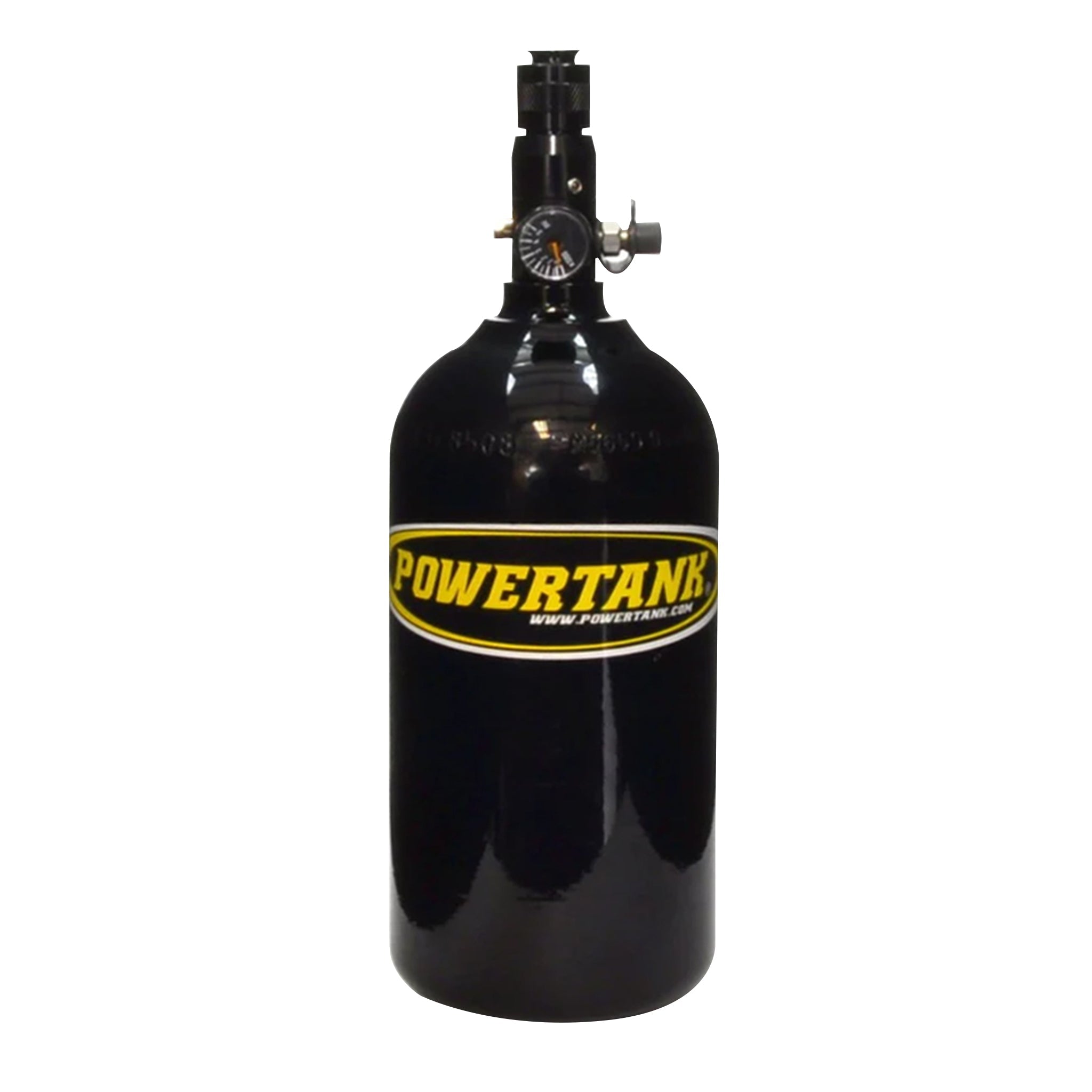 Nitrogen Bottle with Regulated Valve Gloss Black Powdercoat Power Tank