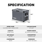 ICECO VL45 Pro Dual Zone 45QT Portable Cooler Grey
