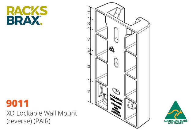 Racksbrax XD Lockable Wall Mount [R]