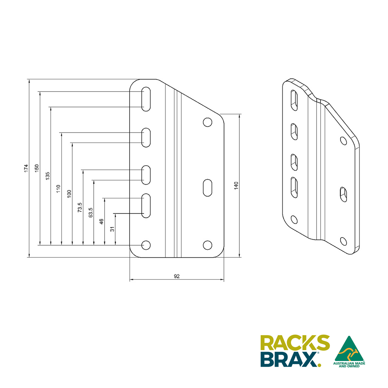 Racksbrax XD MULTI-AWN ADAPTOR (TRIPLE) [A]