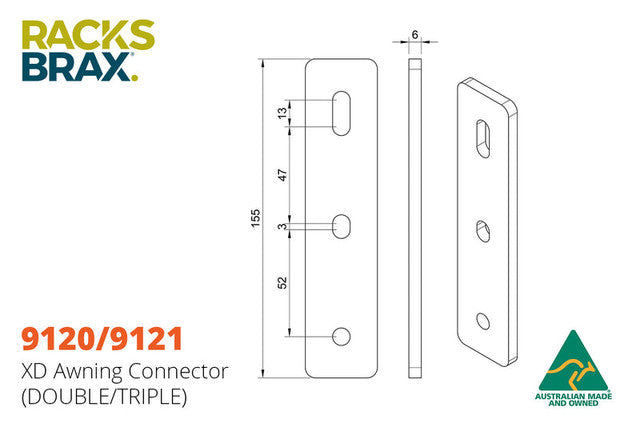 Racksbrax XD Awning Connector (Double) [A] [CO]