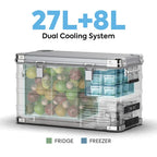 ICECO APL35 Aluminum Dual Zone 37QT Portable Cooler Silver