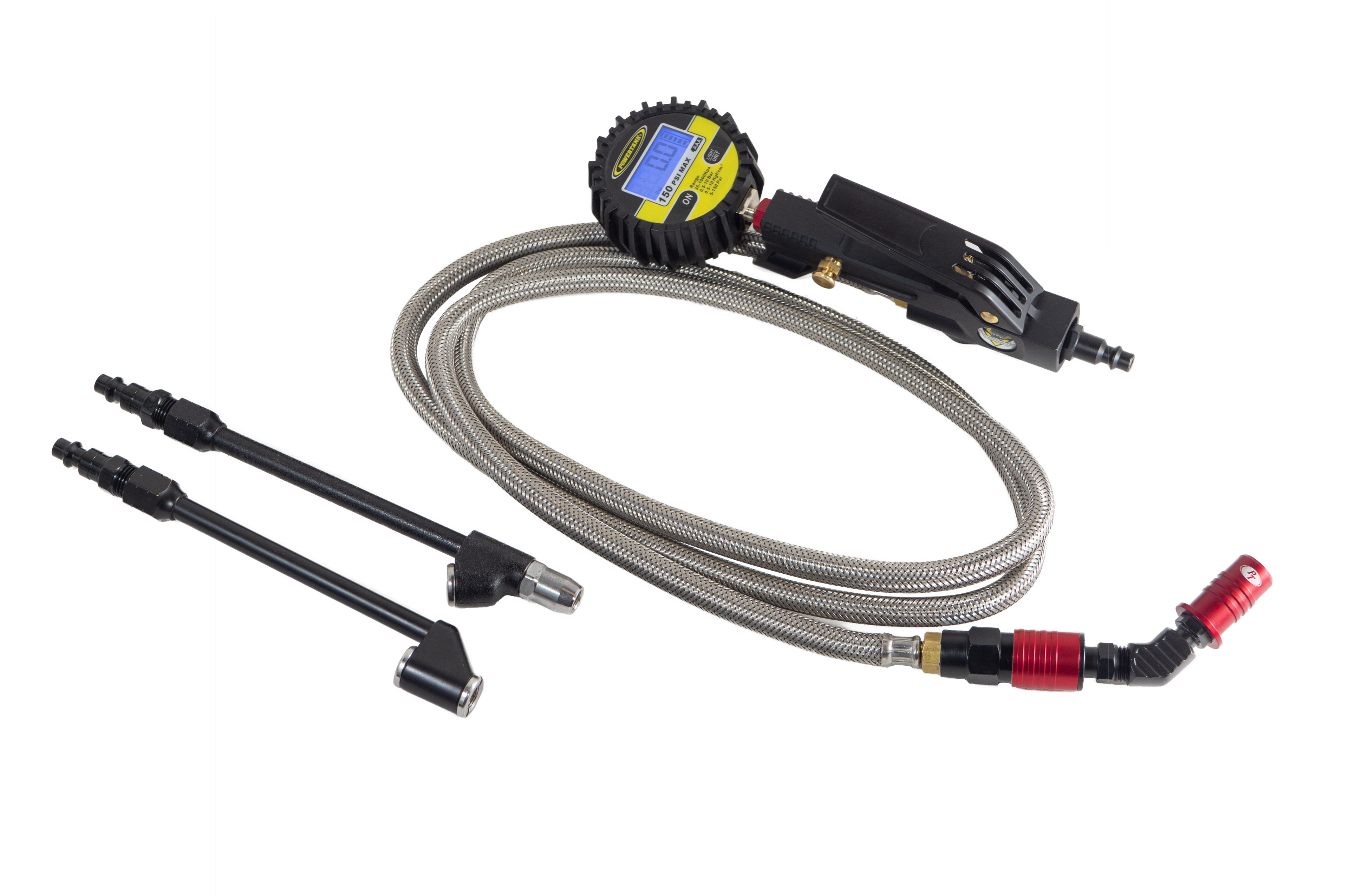 Big Kahuna Digital - Ventoso™ RED Tire Inflator with Gauge, 6 ft. Hose, and Quick-Switch Chucks