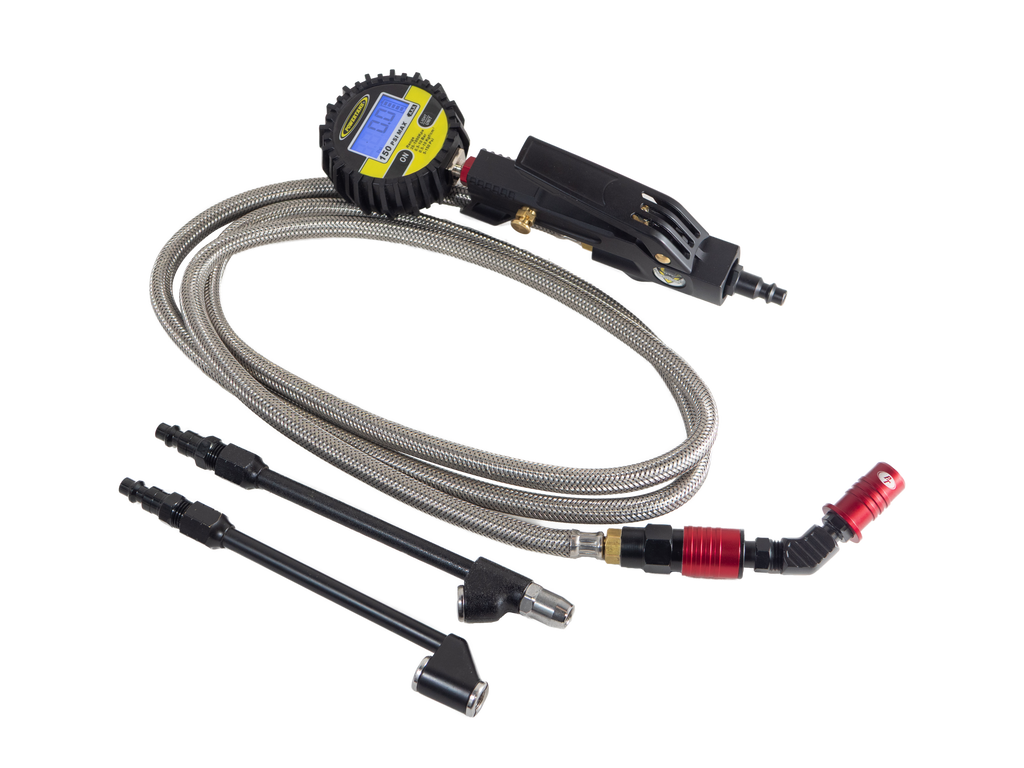 Big Kahuna Digital - Ventoso™ RED Tire Inflator with Gauge, 6 ft. Hose, and Quick-Switch Chucks