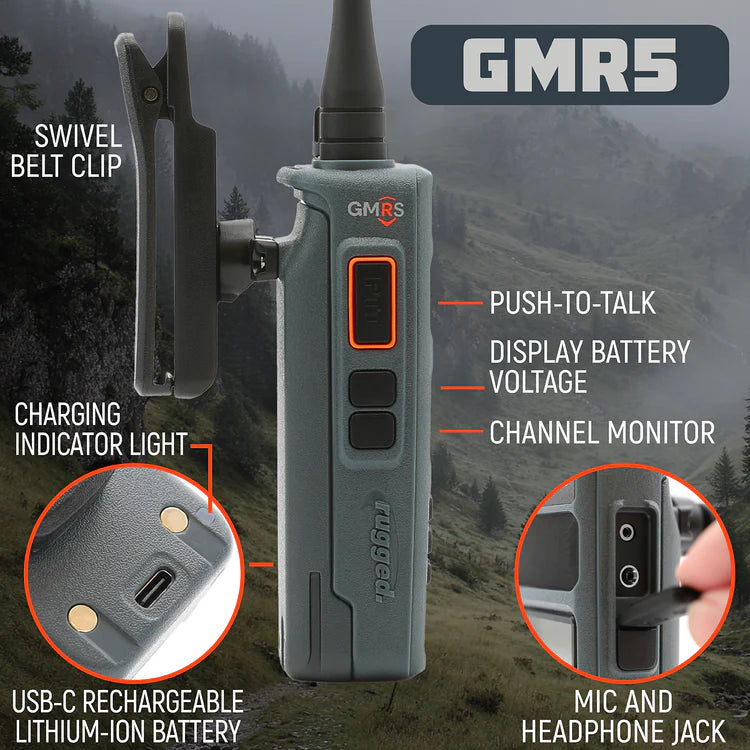 GMR5 - 5W GMRS Handheld Radio