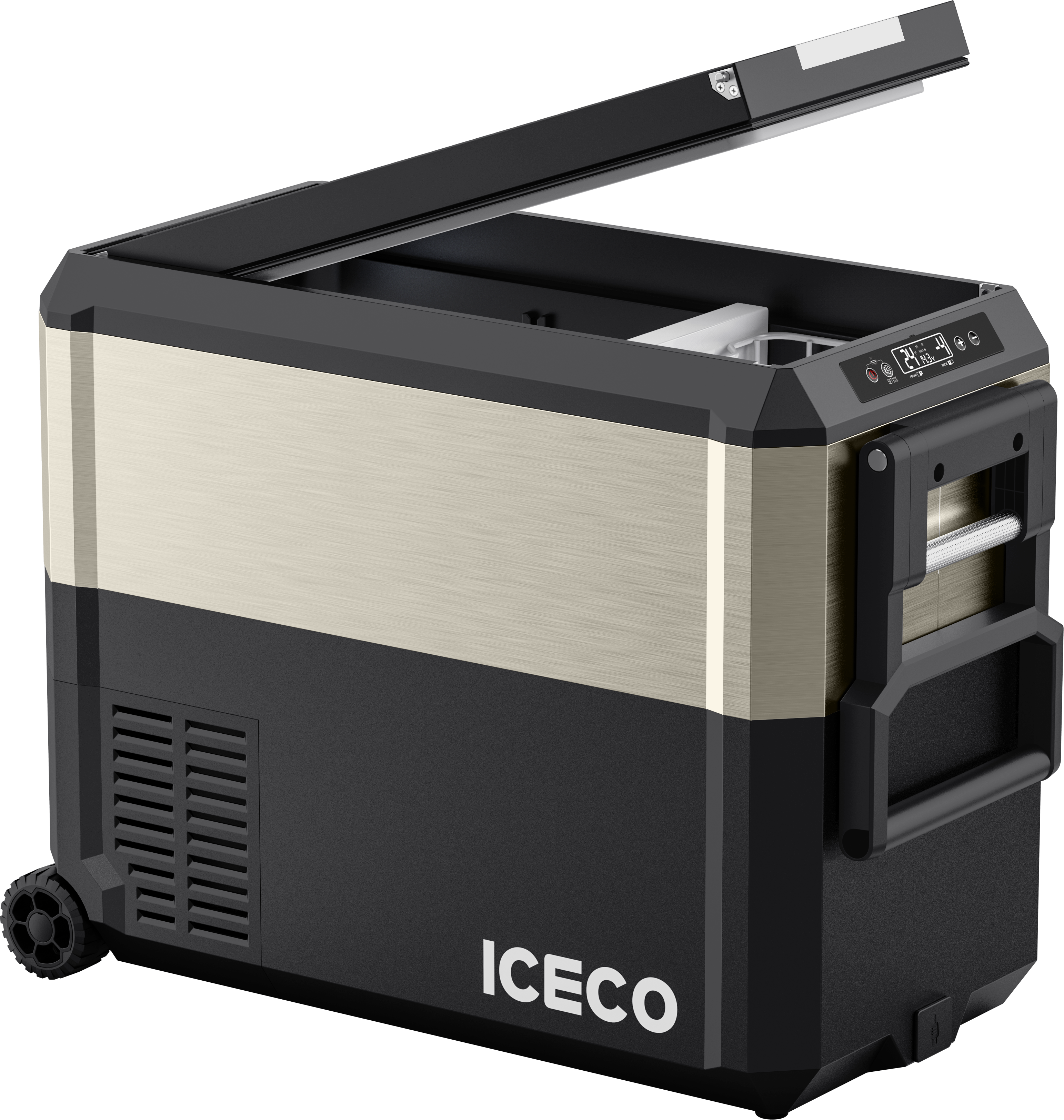 JP50 Pro Dual Zone Wheeled Car Fridge With Cover | ICECO | 50 LT