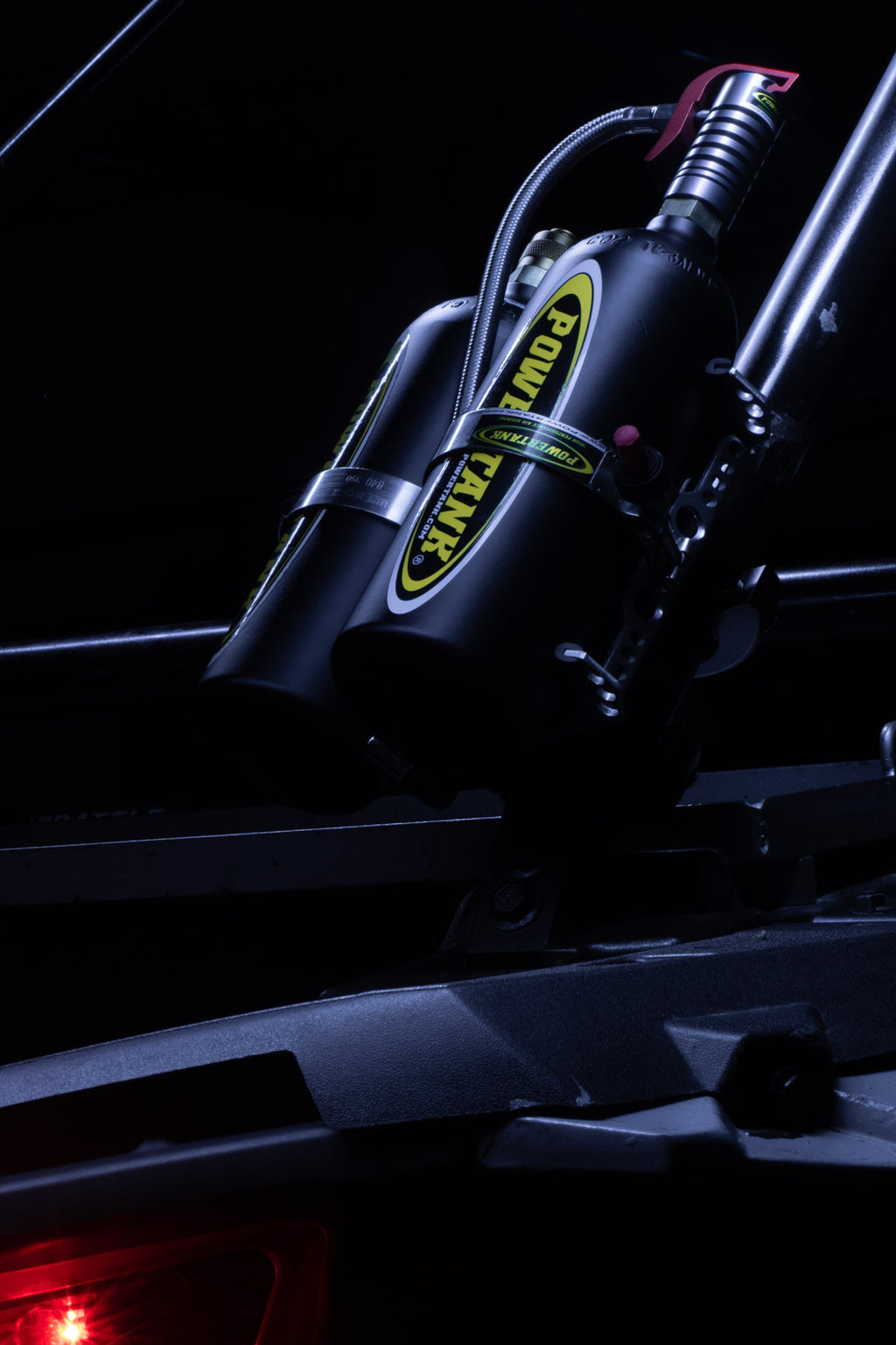 Double Barrel Bracket Power Shot™ Trigger - SXS Two Bottle CO2 Air Up System Power Tank