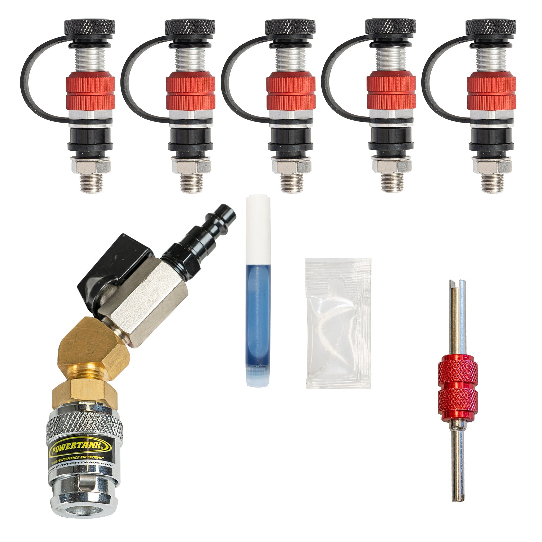 Monster Valve™ Flat2 - Dual Valve stem wheels - 5 pack with Install tools