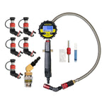 Monster Valve™ Primary - Standard Valve Stem Mount - 5 pack with Ventoso™ RED Tire Inflator Gauge