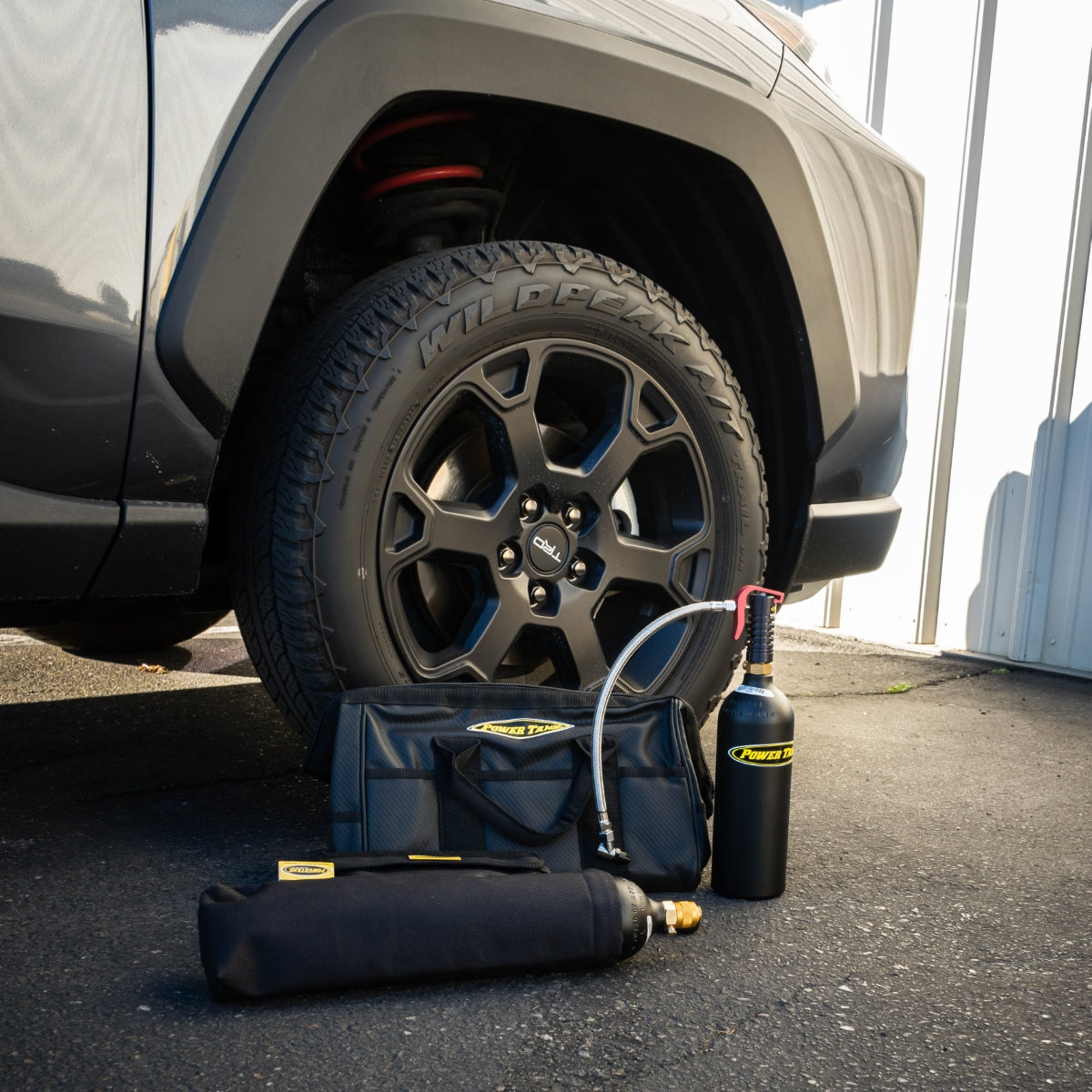 Crossover Tire Air-Up and Repair Kit with Mini Power Tank CO2 Air Source