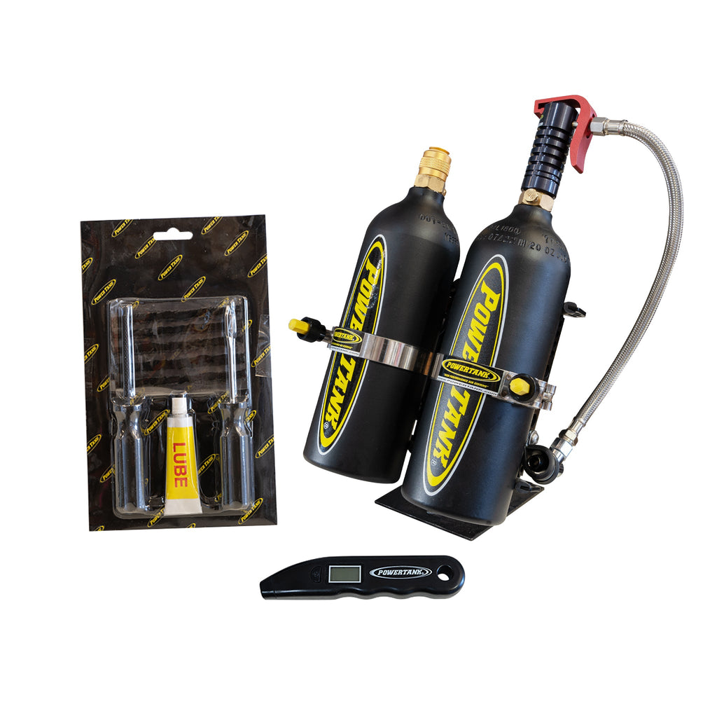 Double Barrel Bracket Power Shot™ Trigger - SXS Two Bottle CO2 Air Up System Power Tank
