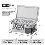 ICECO APL20 Aluminum Single Zone 21QT Portable Cooler Silver