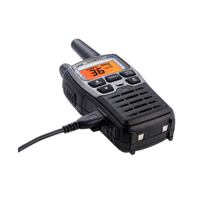 Midland X-TALKER, Pair of Radios with Batteries, DTC and USB Cable Charger, hard shell case, car charger, set of AVP1 headsets [A]