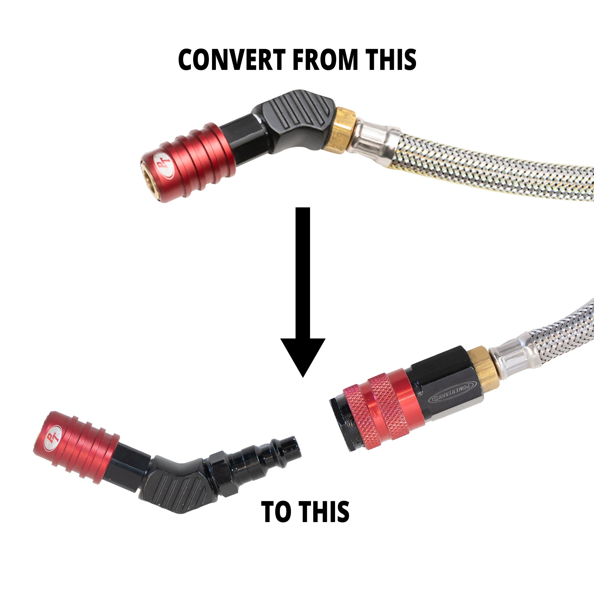 RED Upgrade Kit - Upgrade any Power Tank Tire Inflator Gauge to Quick-Switch RED Coupler