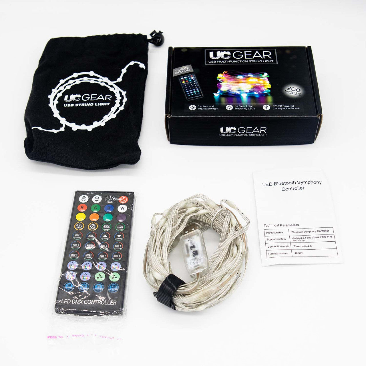 UC Gear LED String 34' - Multi Color with Remote
