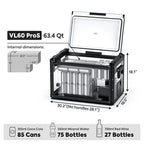 ICECO VL60 Pro Single Zone 63QT Portable Cooler Black