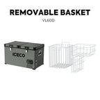 ICECO VL60 Dual Zone 63QT Portable Cooler Olive