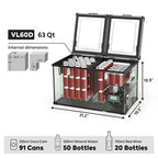 ICECO VL60 Dual Zone 63QT Portable Cooler Olive