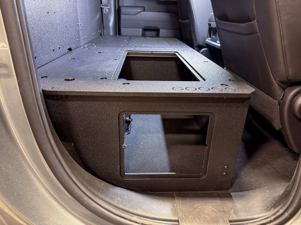 CHEVY - SILVERADO - 4TH GEN - GMC - SIERRA - DOUBLECAB - 2019-PRESENT - 5TH GEN - EXPLORE SERIES - DOUBLE CAB - SEAT DELETE PLATE SYSTEM - SECOND ROW - 100%