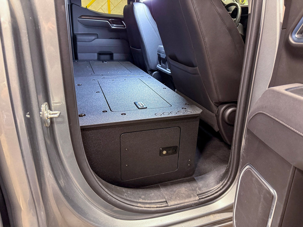 CHEVY - SILVERADO - 4TH GEN - GMC - SIERRA - DOUBLECAB - 2019-PRESENT - 5TH GEN - EXPLORE SERIES - DOUBLE CAB - SEAT DELETE PLATE SYSTEM - SECOND ROW - 100%