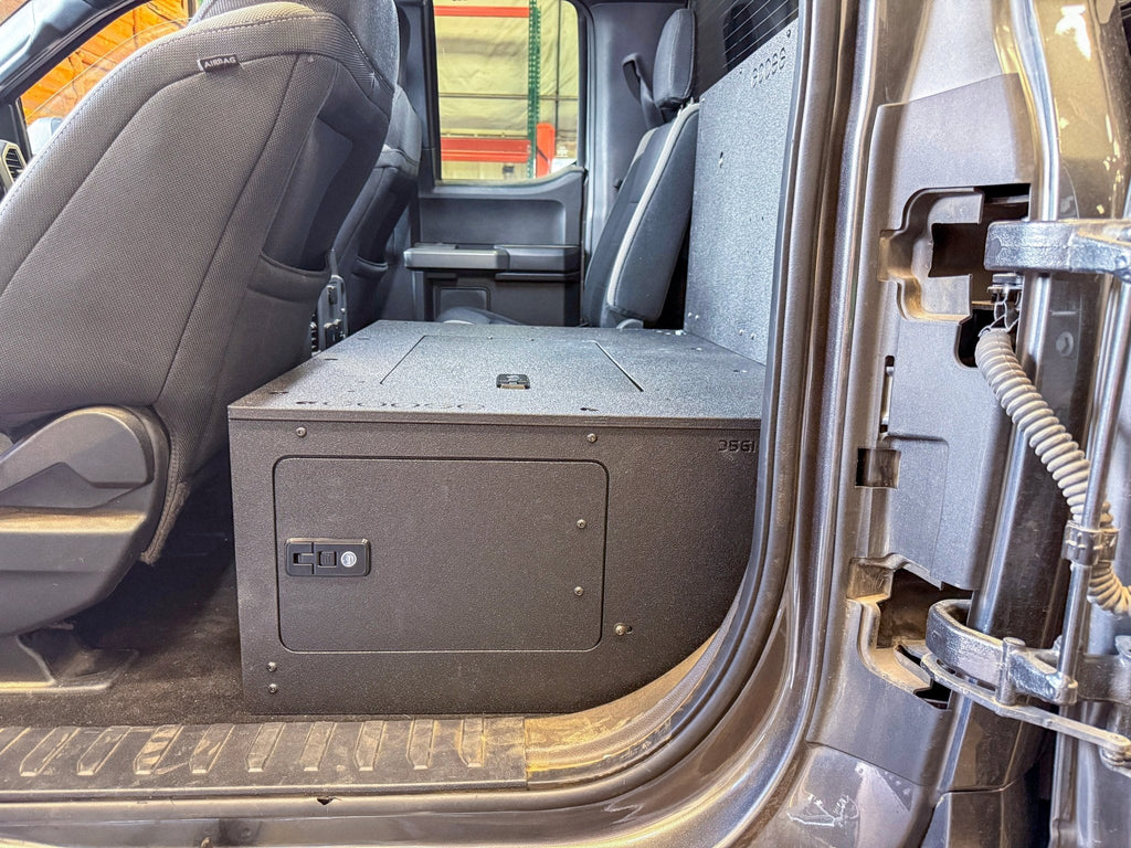 Ford - F-150 - 2015-Present - 13th & 14th Gen - Explore Series - SuperCab - Second Row - HIGH Seat Delete Plate System - Without Subwoofer