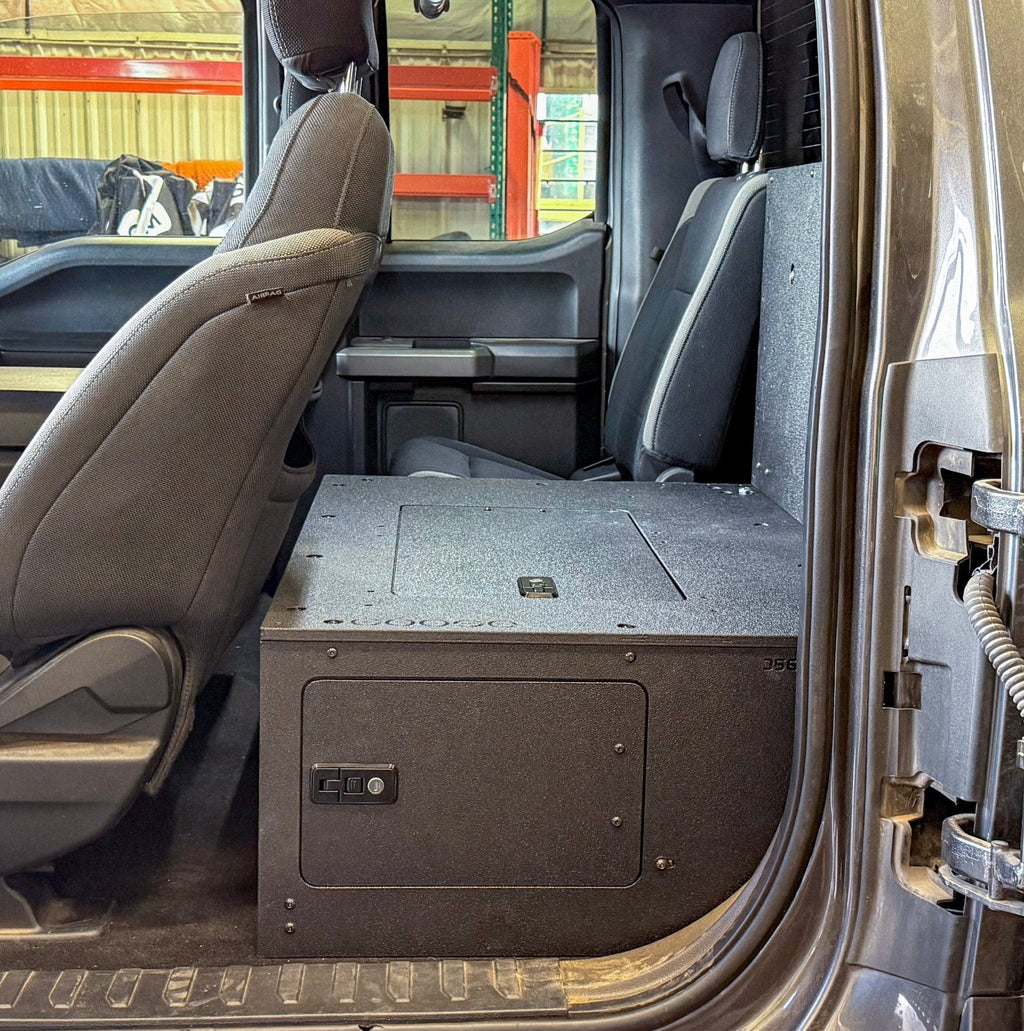 Ford - F-150 - 2015-Present - 13th & 14th Gen - Explore Series - SuperCab - Second Row - HIGH Seat Delete Plate System - Without Subwoofer