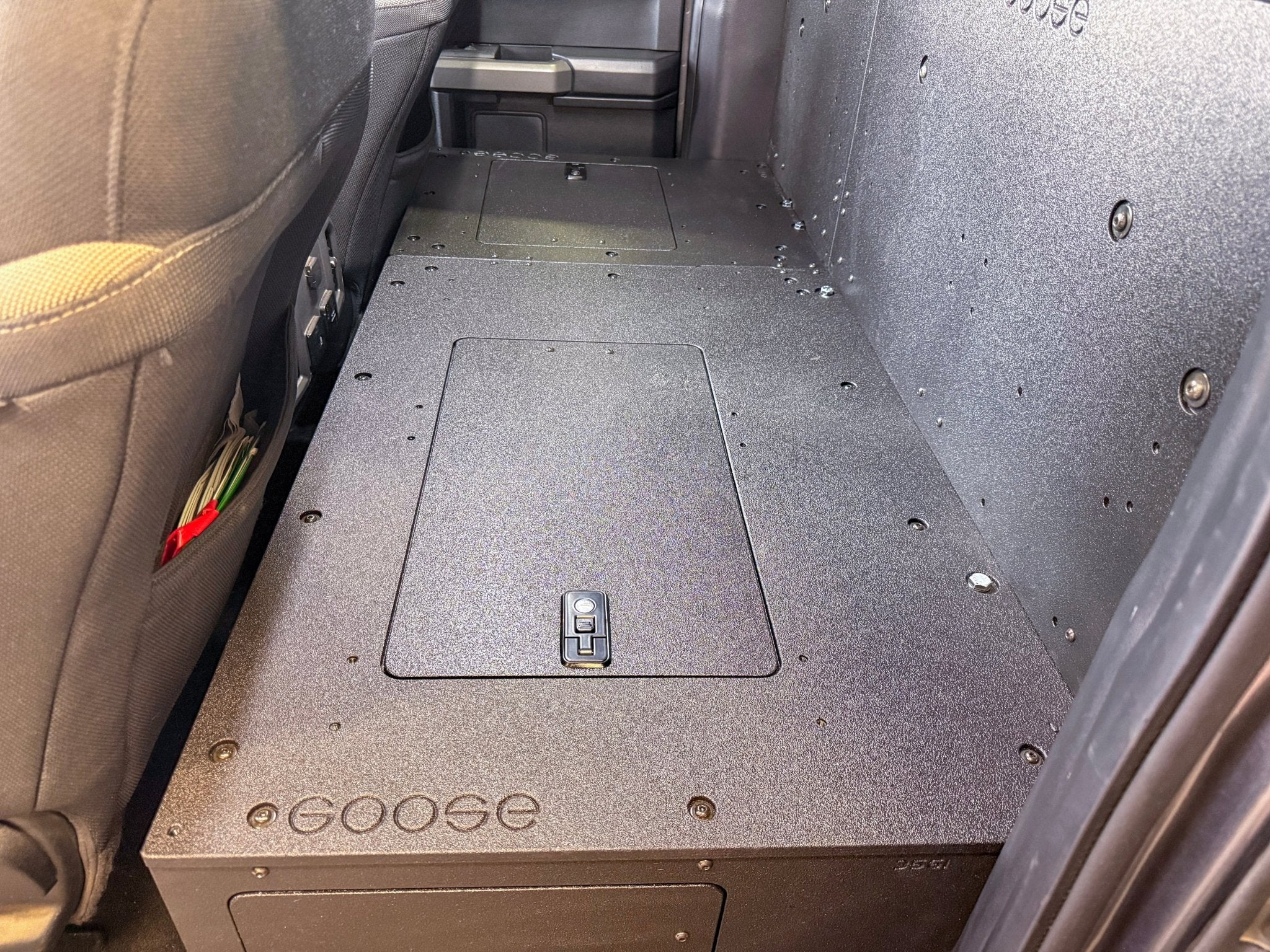 Ford - F-150 - 2015-Present - 13th & 14th Gen - Explore Series - SuperCab - Second Row - HIGH Seat Delete Plate System - Without Subwoofer