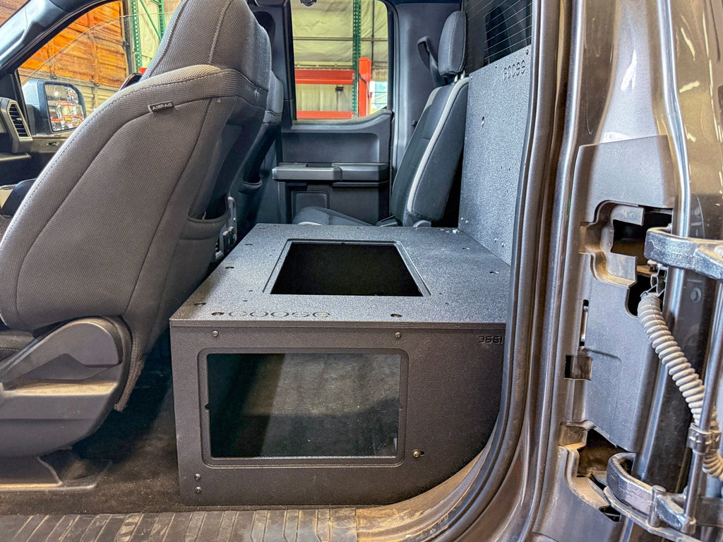 Ford - F-150 - 2015-Present - 13th & 14th Gen - Explore Series - SuperCab - Second Row - HIGH Seat Delete Plate System - Without Subwoofer