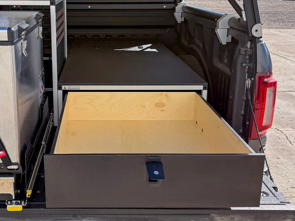 Ford F150 Raptor 2015-2020 2nd Gen. SuperCrew - Truck Bed Sleep Deck Drawer with Cubbie