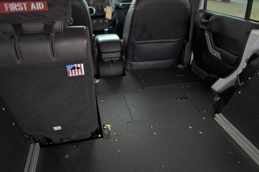 Legacy Product - Jeep Wrangler 2007-2018 JKU 4 Door - Second Row Seat Delete Plate System