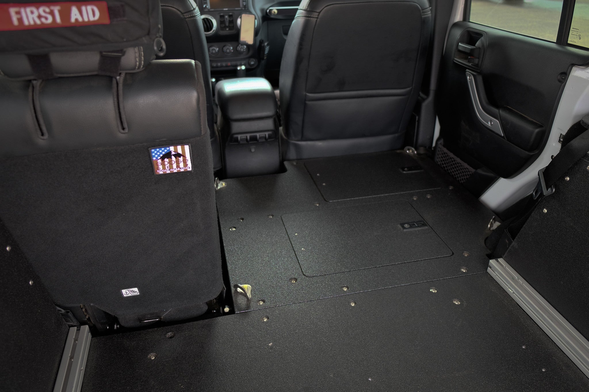 Legacy Product - Jeep Wrangler 2007-2018 JKU 4 Door - Second Row Seat Delete Plate System