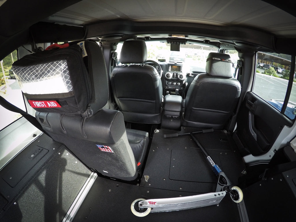 Legacy Product - Jeep Wrangler 2007-2018 JKU 4 Door - Second Row Seat Delete Plate System