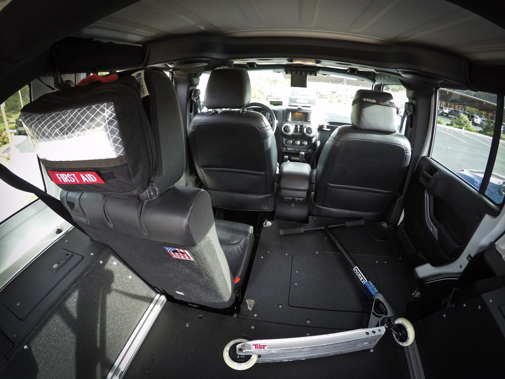 Legacy Product - Jeep Wrangler 2007-2018 JKU 4 Door - Second Row Seat Delete Plate System