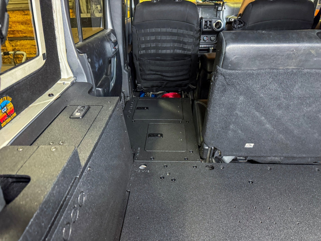 Jeep Wrangler 2007-2018 JKU 4 Door - Second Row Seat Delete Plate System - V2