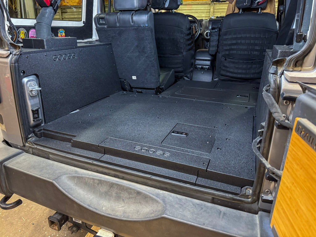 Jeep Wrangler 2007-2018 JKU 4 Door - Second Row Seat Delete Plate System - V2
