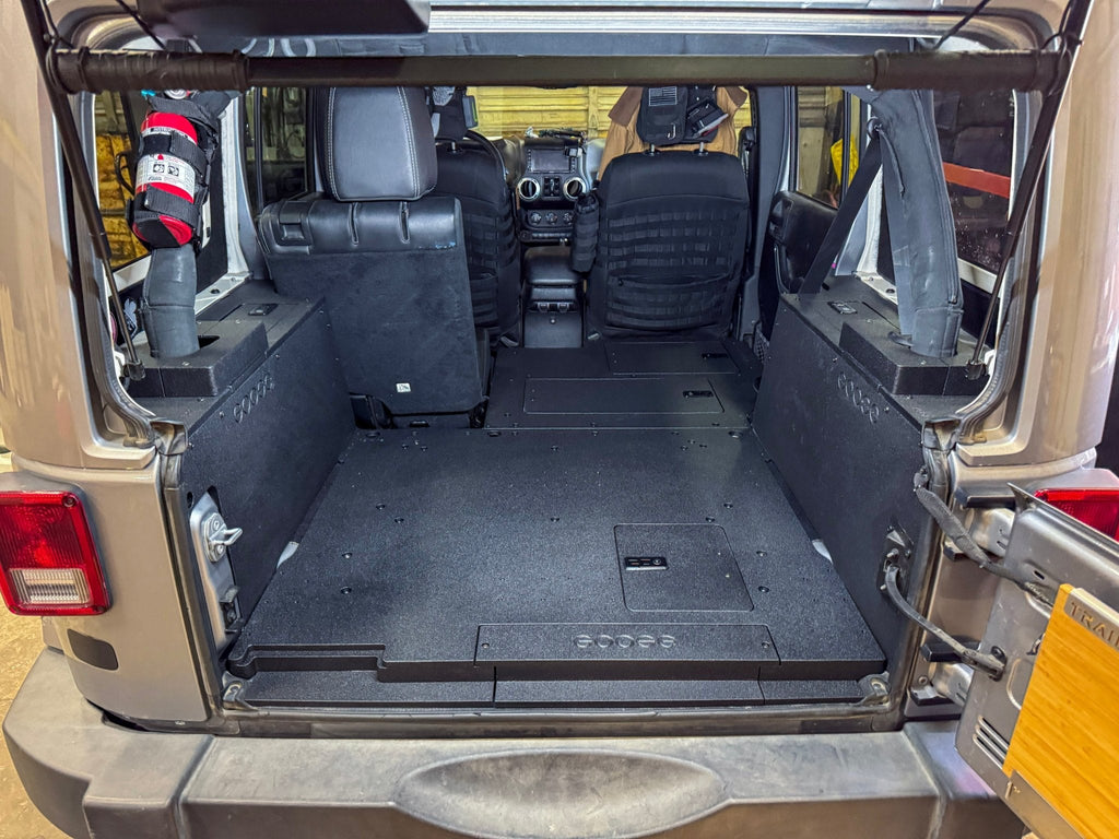 Jeep Wrangler 2007-2018 JKU 4 Door - Second Row Seat Delete Plate System - V2