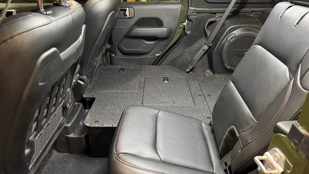 Jeep Wrangler 2024-Present JLU 4 Door - Second Row Seat Delete Plate System - V2